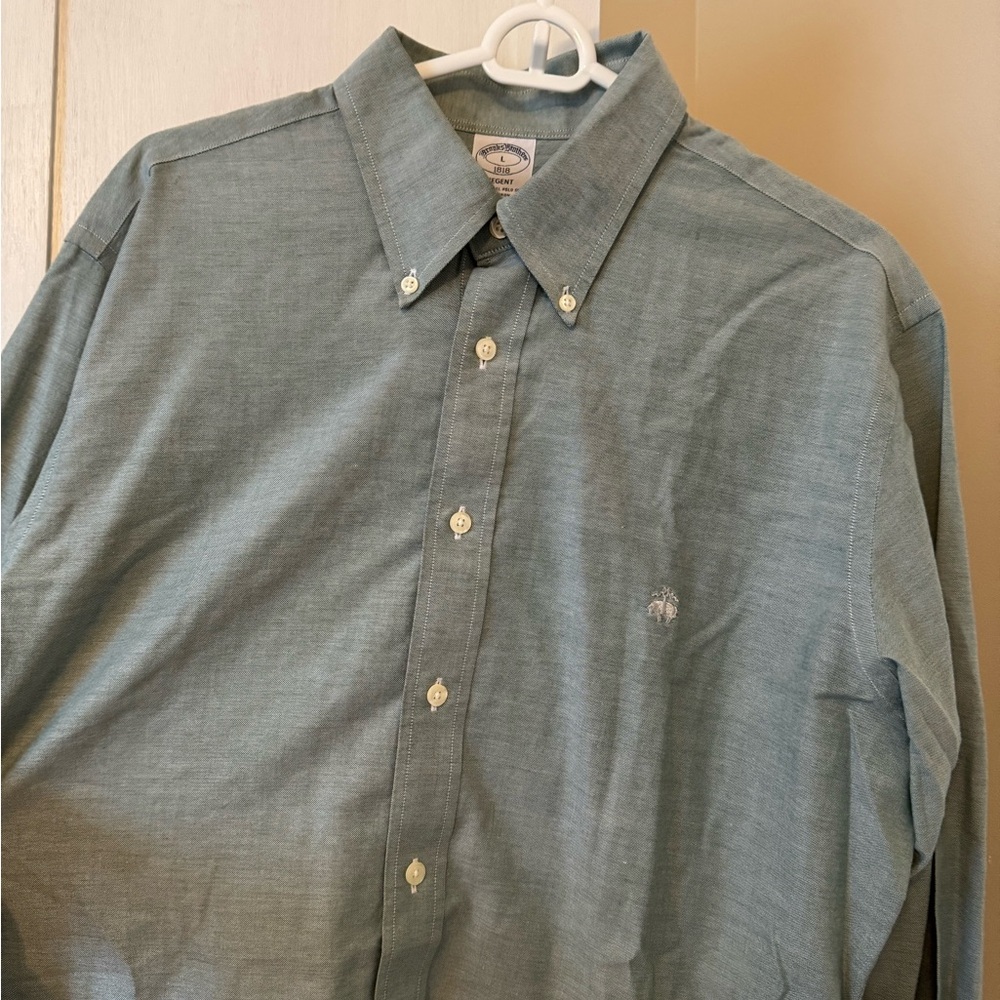 Brooks Brothers Casual Button-Down Shirt - Teal